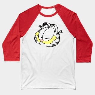 Smug Face of Orange Lasagna Cat Baseball T-Shirt